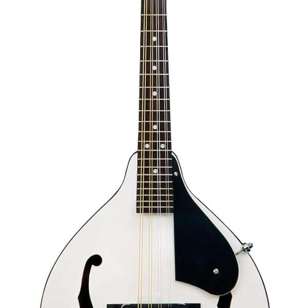 Oscar Schmidt OM10EWH-A Mandolina Bluegrass con Pre Amp, Blanco