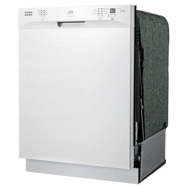 SPT SD-6501WA Lavavajillas de bañera alta de acero inoxidable integrado de 24 pulgadas de ancho con ENERGY STAR, secado
