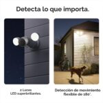 Google Nest Cam con Foco - Cámara Exterior - Cámara de Seguridad con Foco, Blanco, 1 Unidad (Paquete de 1) | Outdoor cam