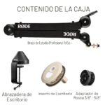 RØDE PSA1+ Brazo de estudio profesional con amortiguación de resorte y gestión de cables, negro