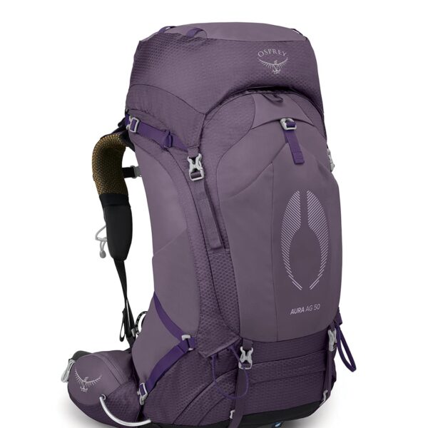 Mochila de Mochilero Osprey Aura AG 50 para Mujer Morado Encantamiento Talla XS/S Nailon Impermeable 47 Litros