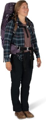 Mochila de Mochilero Osprey Aura AG 50 para Mujer Morado Encantamiento Talla XS/S Nailon Impermeable 47 Litros