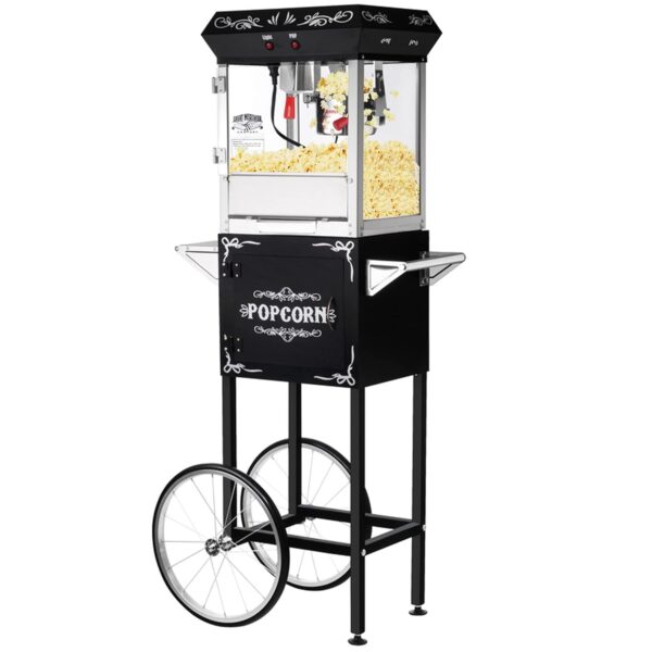 Great Northern Popcorn - Máquina de palomitas de maíz con carro, base de 6 onzas con hervidor de acero inoxidable, bande