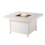 Mesa para Fogata de Propano Oakland Living HANOI-FPT-WT 42 x 42 Pulgadas Aluminio Blanco 57000 BTU