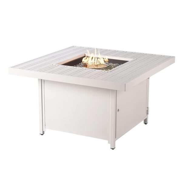 Mesa para Fogata de Propano Oakland Living HANOI-FPT-WT 42 x 42 Pulgadas Aluminio Blanco 57000 BTU