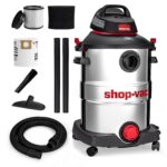 Shop-Vac 5989505 Aspiradora húmeda/seca de 12 galones, 5.5 CV pico, motor SVX2, tanque de acero inoxidable, manguera de