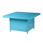 Mesa para Fogata de Propano Oakland Living ATHENS-FPT-BLUE 42x42 Pulgadas Aluminio Azul 57000 BTU