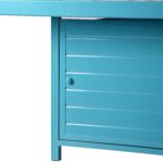Mesa para Fogata de Propano Oakland Living ATHENS-FPT-BLUE 42x42 Pulgadas Aluminio Azul 57000 BTU