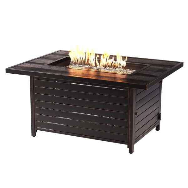 Mesa para Fogata de Propano Oakland Living MADRID-FPT-AC Aluminio Rectangular 48 x 36 x 24.5 pulgadas Acabado Cobre Anti