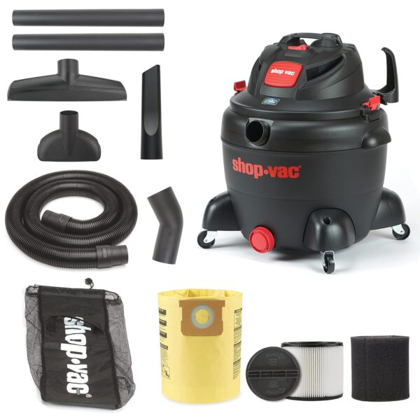 Shop-Vac 8251205 Aspiradora utilitaria húmeda y seca de 12 galones, 5.5 CV pico, tecnología de motor SVX2, manguera de 2