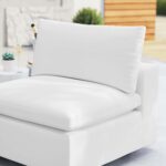 Silla Modway Commix EEI-4905-WHI Sunbrella Sin Brazos para Patio Blanco Aluminio
