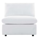 Silla Modway Commix EEI-4905-WHI Sunbrella Sin Brazos para Patio Blanco Aluminio