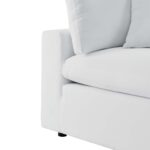 Silla Modway Commix EEI-4905-WHI Sunbrella Sin Brazos para Patio Blanco Aluminio