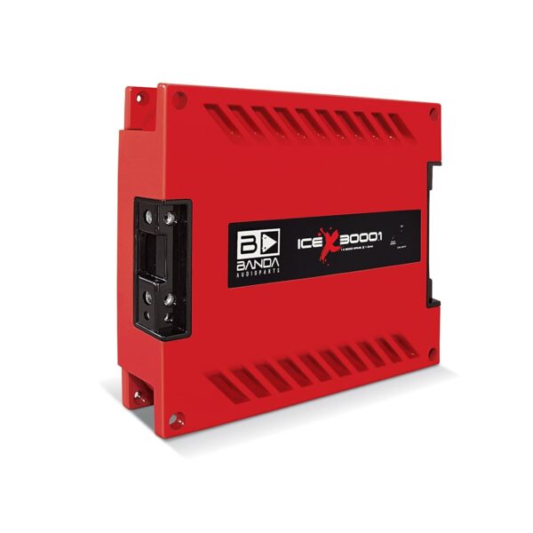Amplificador de Graves BANDA ICEX3000.1RED 1 Canal 3000 WRMS a 1 Ohm Rojo