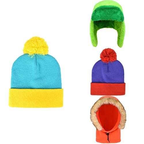 Gorro Concept One South Park Cartman Acrílico Turquesa y Amarillo con Pompón