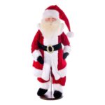 Figura de Papá Noel Vickerman KV210536 36 pulgadas Terciopelo Rojo con Soporte Extraíble