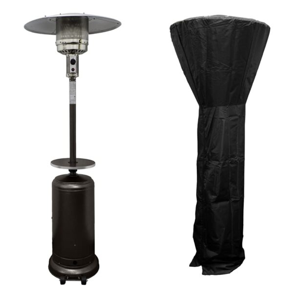 Calentador de Patio Hiland HLDS01-CGT Acabado Bronce Martillado Negro 87 Pulgadas con Funda Hiland HVD-CVR-B Tela 210D