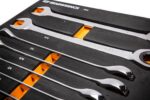 GEARWRENCH Juego de 21 llaves de trinquete estándar y rechoncha 72T SAE con bandeja de espuma EVA - 86526