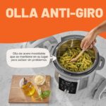 Instant Pot, olla a presión eléctrica de 8 cuartos de galón Whisper Quiet 9 en 1, arrocera de cocción lenta, vaporera, o