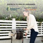 Carrete de Manguera de Jardín Giraffe Tools SW-8 Acero Inoxidable 5/8 pulgadas x 100 pies Montaje en Pared y Piso con Ma