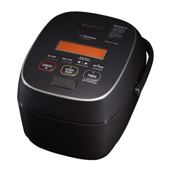 Zojirushi NW-JEC10BA - Arrocera y calentador de calor por inducción de presión (IH), 5.5 tazas, fabricado en Japón