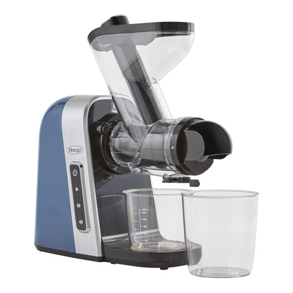 Omega Exprimidor de prensa en frío, extractor de jugo de verduras y frutas, sin BPA, masticación lenta de alto rendimien