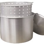 Olla de Aluminio para Hervir y Cocinar al Vapor King Kooker KK120A 120 Cuartos Plata