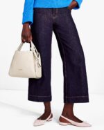Bolso Kate Spade New York Knott K6552 Y24 Piel de Vaca Milk Glass Correa Ajustable