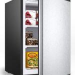 HOMGX Congelador vertical compacto, congelador de control mecánico con termostato ajustable de 7 grados, congeladores ve