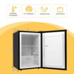 HOMGX Congelador vertical compacto, congelador de control mecánico con termostato ajustable de 7 grados, congeladores ve