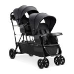 Cochecito Triple Joovy Big Caboose Modelo 03307 Color Jet Aluminio 3 Asientos Reclinables