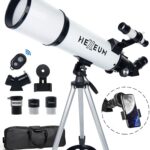 Telescopio 80mm Apertura 600mm - Telescopio refractor portátil astronómico con revestimiento multicapa de alta transmisi