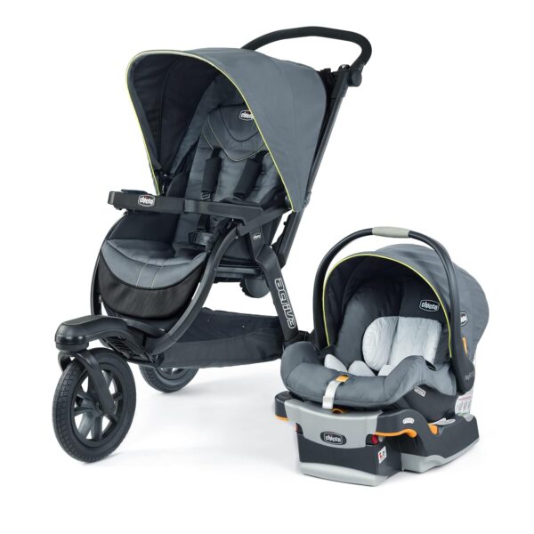 Sistema de Viaje Chicco Activ3 con Asiento de Automóvil Infantil KeyFit 30 y Base Cochecito para Correr de 3 Ruedas Marc