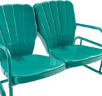Juego de Muebles de Patio Crosley Furniture Ridgeland KO10022TU 4 Piezas Metal Turquesa Brillo