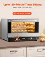 VEVOR Horno de Convección Comercial, 47L/43Qt, Horno Convencional de Media Medida para Encimera, Tostador de 4 Niveles 1