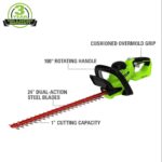 Combo Soplador de Hojas y Recortadora de Setos Greenworks 40V 24212 150 MPH Batería 4.0 Ah con Cargador