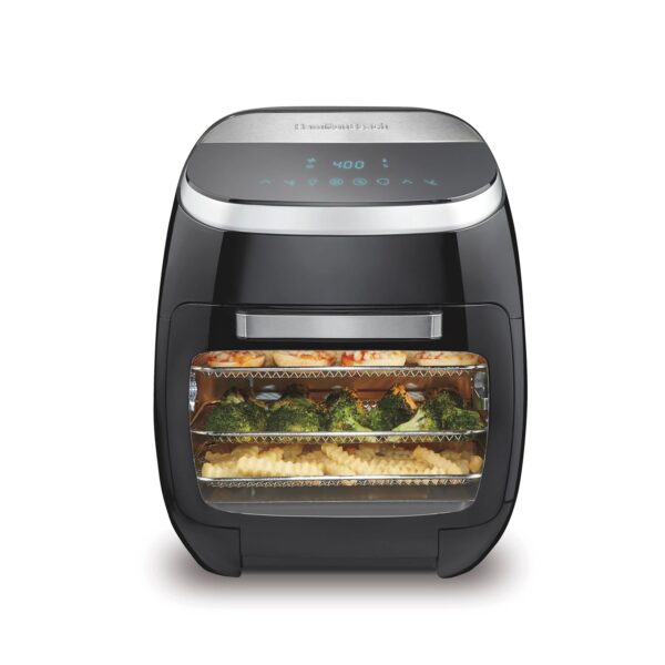 Hamilton Beach Horno freidora de aire digital de 11.6 cuartos de galón con asador, 8 funciones preestablecidas, incluyen