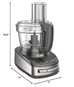 Cuisinart FP-110AG Core Custom Procesador de alimentos multifuncional de 10 tazas, gris ancla
