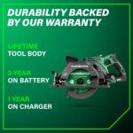 Metabo HPT Sierra Circular de Mango Trasero MultiVolt de 36V de 7-1/4 Pulgadas, Sierra Circular Inalámbrica con Batería