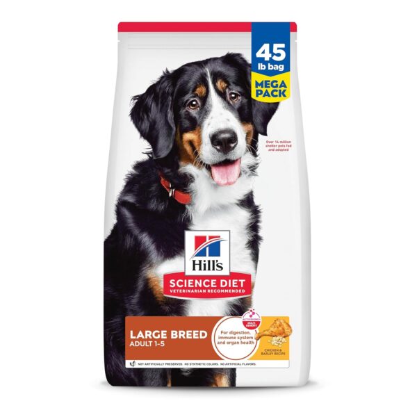 Alimento Seco Hill's Science Diet 605517 para Perros Adultos Raza Grande Pollo y Cebada Bolsa 45 Libras