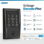 Schlage Encode Plus - Cerradura inteligente Wi-Fi para puerta delantera, cerrojo de entrada sin llave, desbloqueo con Ap