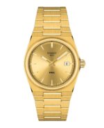 Reloj Tissot PRX Modelo T1372103302100 Acero Inoxidable 316L con Revestimiento PVD Oro Amarillo 35 mm