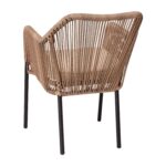 Juego de 2 Sillas Apilables Flash Furniture Kallie SDA-AD892006-NAT-2-GG Marco de Aluminio Negro Asiento Tejido Natural