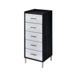 Armario para Joyas Acme Furniture Myles AC01167 17 pulgadas de largo x 16 pulgadas de ancho x 45 pulgadas de alto Negro