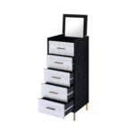 Armario para Joyas Acme Furniture Myles AC01167 17 pulgadas de largo x 16 pulgadas de ancho x 45 pulgadas de alto Negro