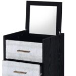 Armario para Joyas Acme Furniture Myles AC01167 17 pulgadas de largo x 16 pulgadas de ancho x 45 pulgadas de alto Negro