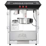 Lincoln Máquina de palomitas de maíz, 8 onzas, con hervidor de acero inoxidable, bandeja de rechazo, luz de calentamient