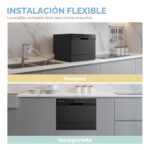 COMFEE' Lavavajillas de encimera, lavavajillas portátil Energy Star, 6 servicios de mesa y 8 programas de lavado, veloci