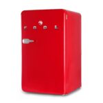 Commercial Cool Refrigerador de 3.2 pies cúbicos con congelador, refrigerador de estilo vintage, con estantes de vidrio