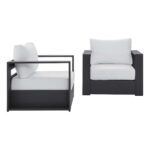 Juego de Sillones Modway Tahoe EEI-5751-GRY-WHI 2 Piezas Aluminio Gris y Blanco